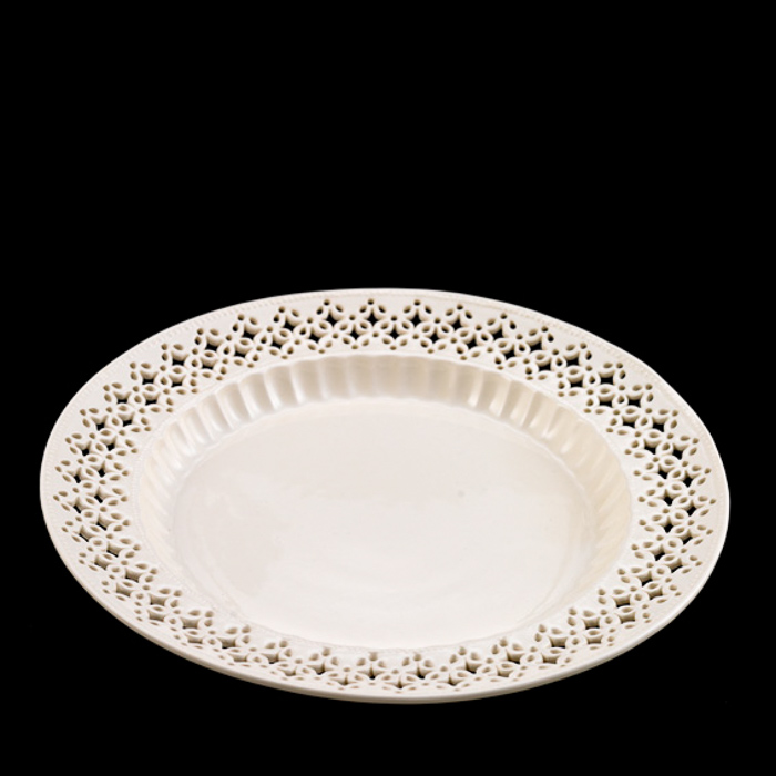 Leeds Creamware Lace Dessert Plate