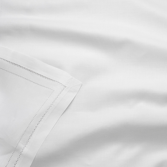 Hemstitched White