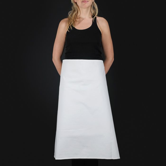 Apron Waist Length White