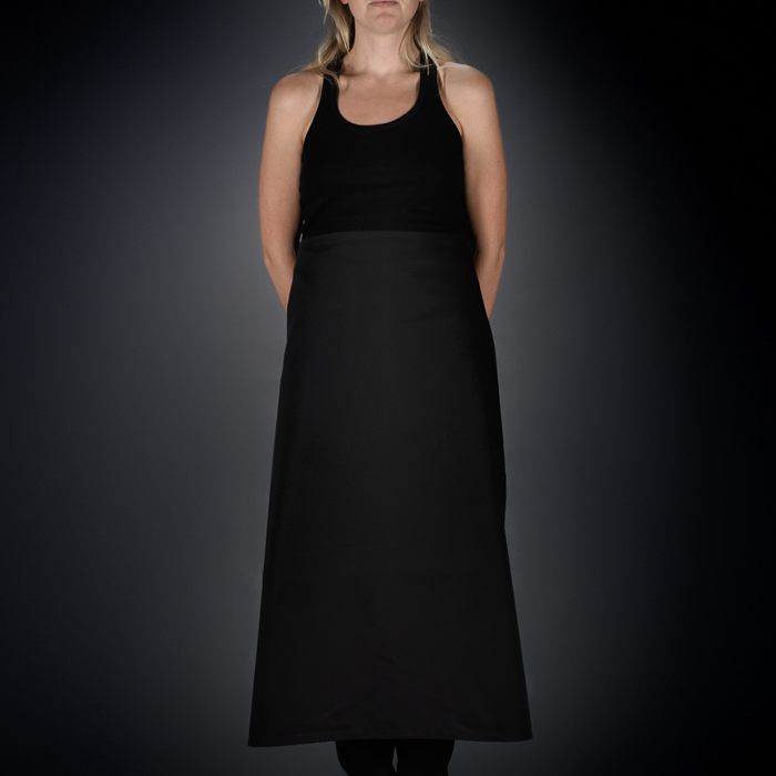 Apron Waist Length Black