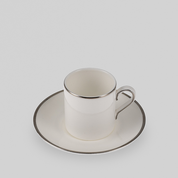 Platinum Band Demi Tasse & Saucer