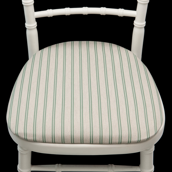 Green and White Stripe Seat Pad