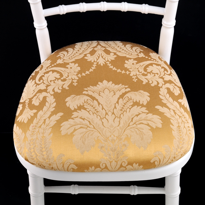 Seat Pad Damask Gold