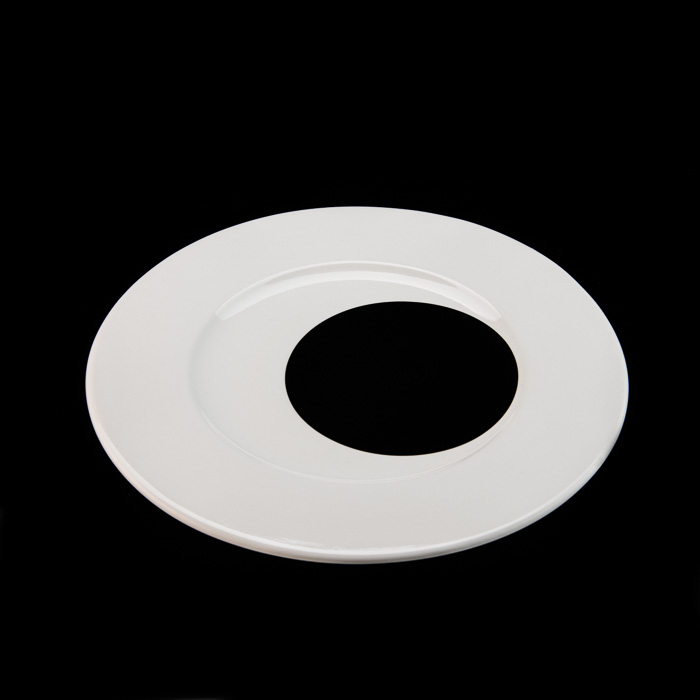 White Black Eclipse Plate