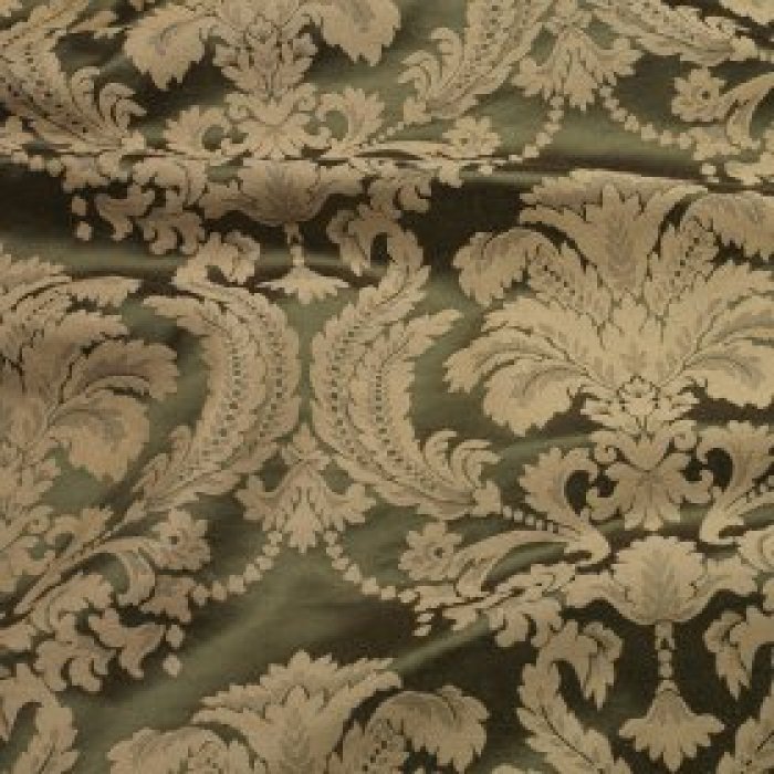 Olive damask chair cover