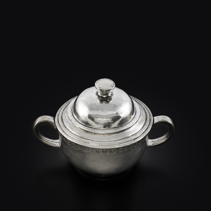 Pewter Sugar Bowl with Lid