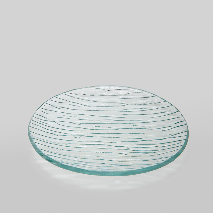 Canape Bark Clear Round Plate