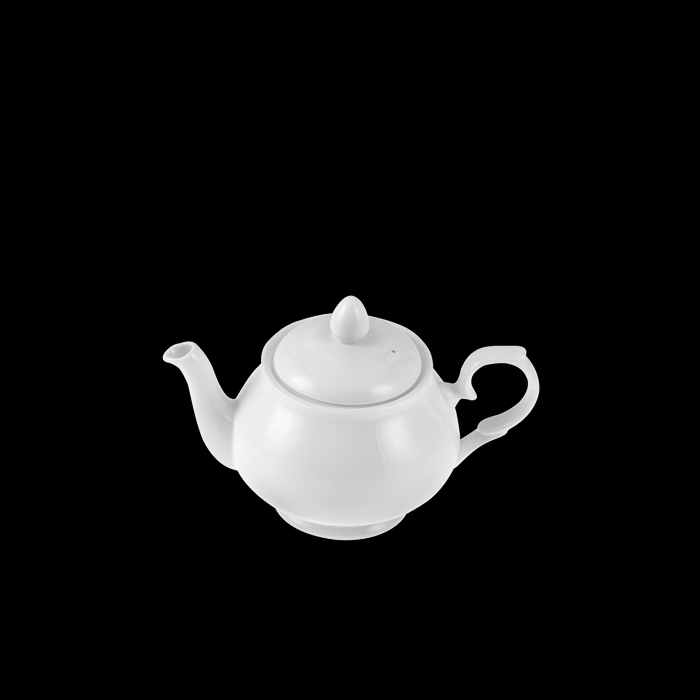 Plain white small tea pot