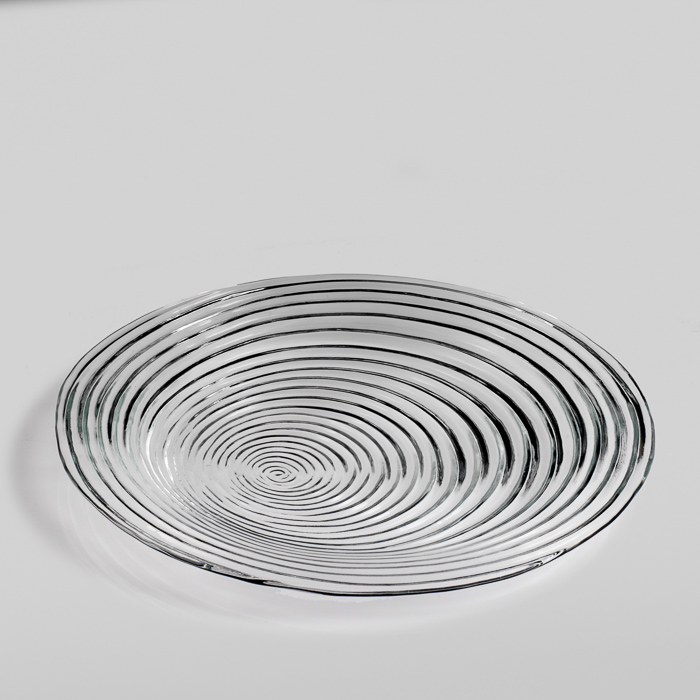 Spiral Glass Plate Clear