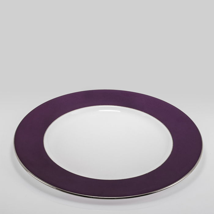 Purple Rim Platinum Line Charger Plate