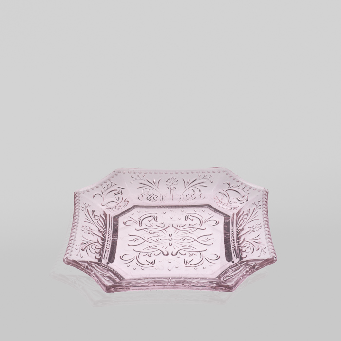 Versailles Pink Glass Plate