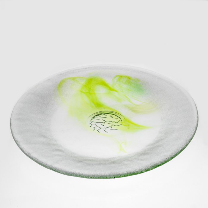 Kosta Boda Glass Plate Lime