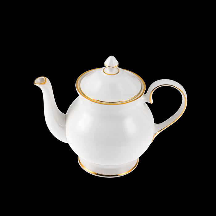 White & Gold Tea Pot