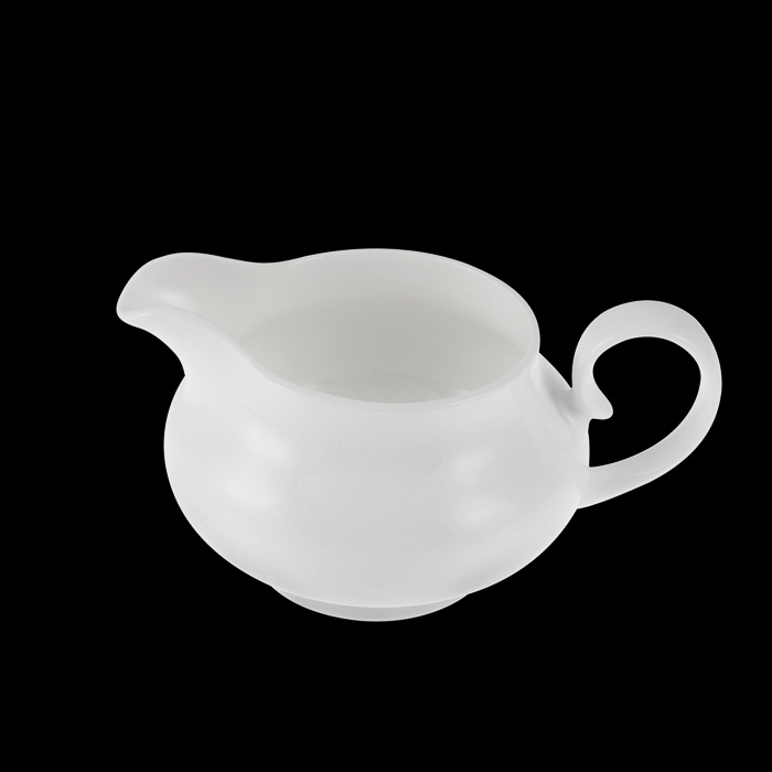 Plain white large milk jug