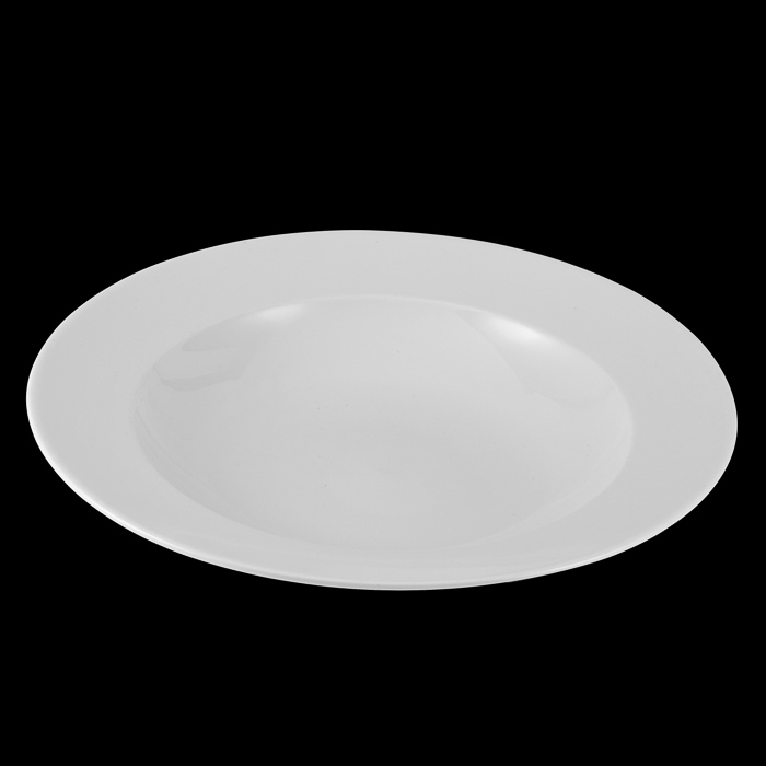 Plain white bowl plate