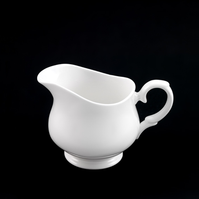 Plain white small cream jug