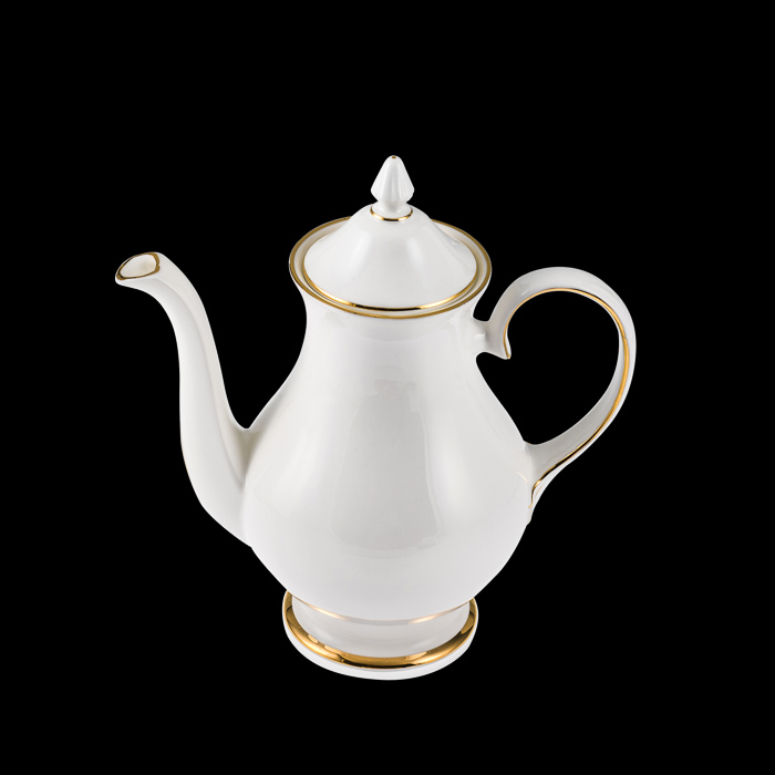 White & Gold Coffee Pot