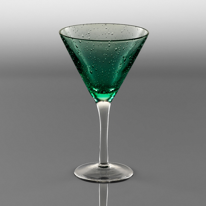 Bubble Small Blue Cocktail Glass