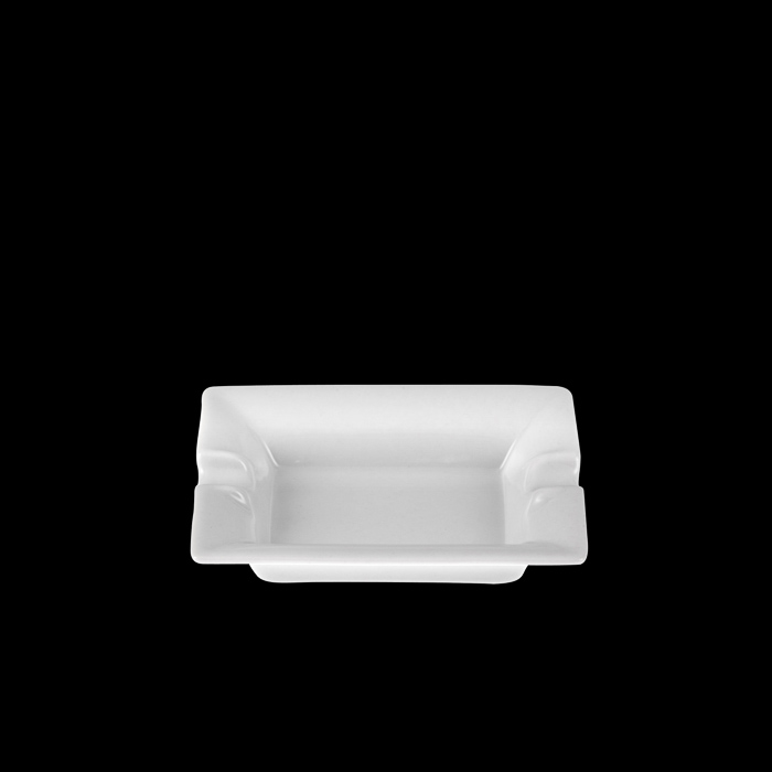 Plain white ashtray