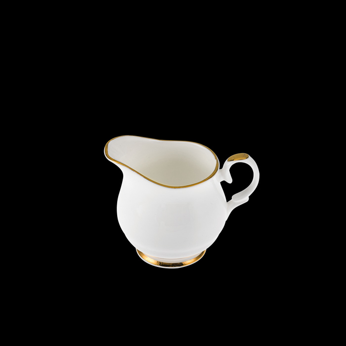 White & Gold Cream Jug Small