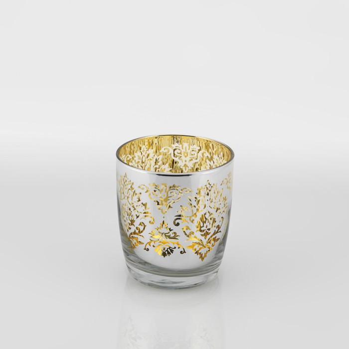 Gold & Platinum Rocks Glass