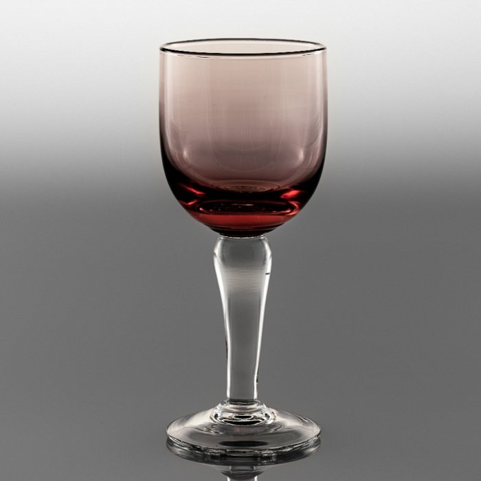 Mauve Goblet Clear Stem