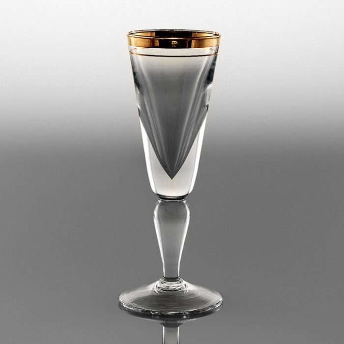 Champagne Flute Gold Rim