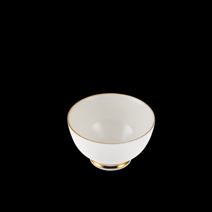 White & Gold Sugar Bowl