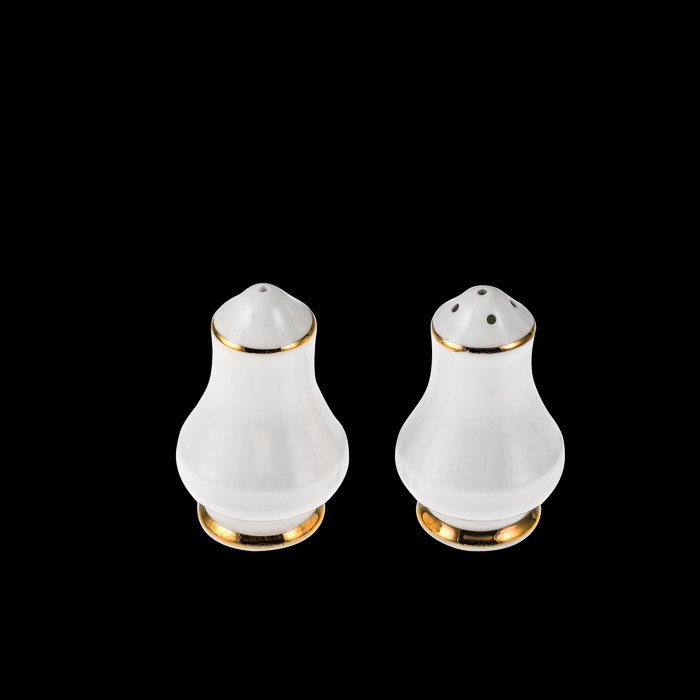 White & Gold Salt & Pepper Pot