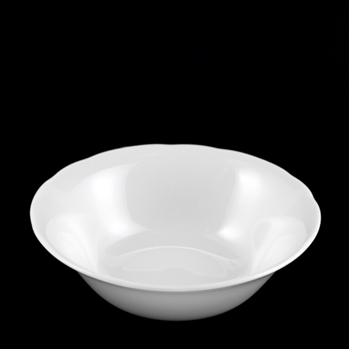 Plain white dessert bowl